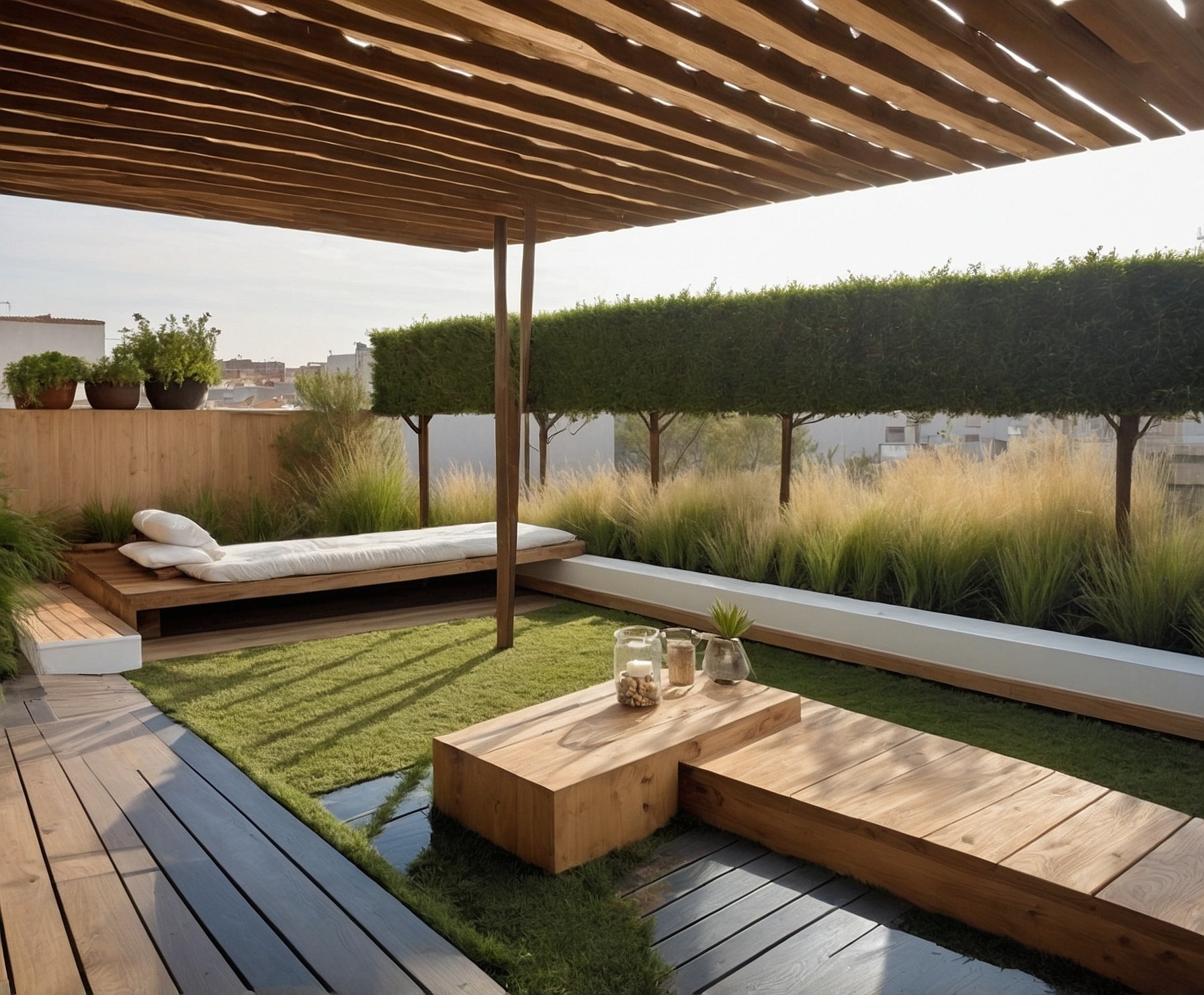 Renovación terraza madera y césped artificial