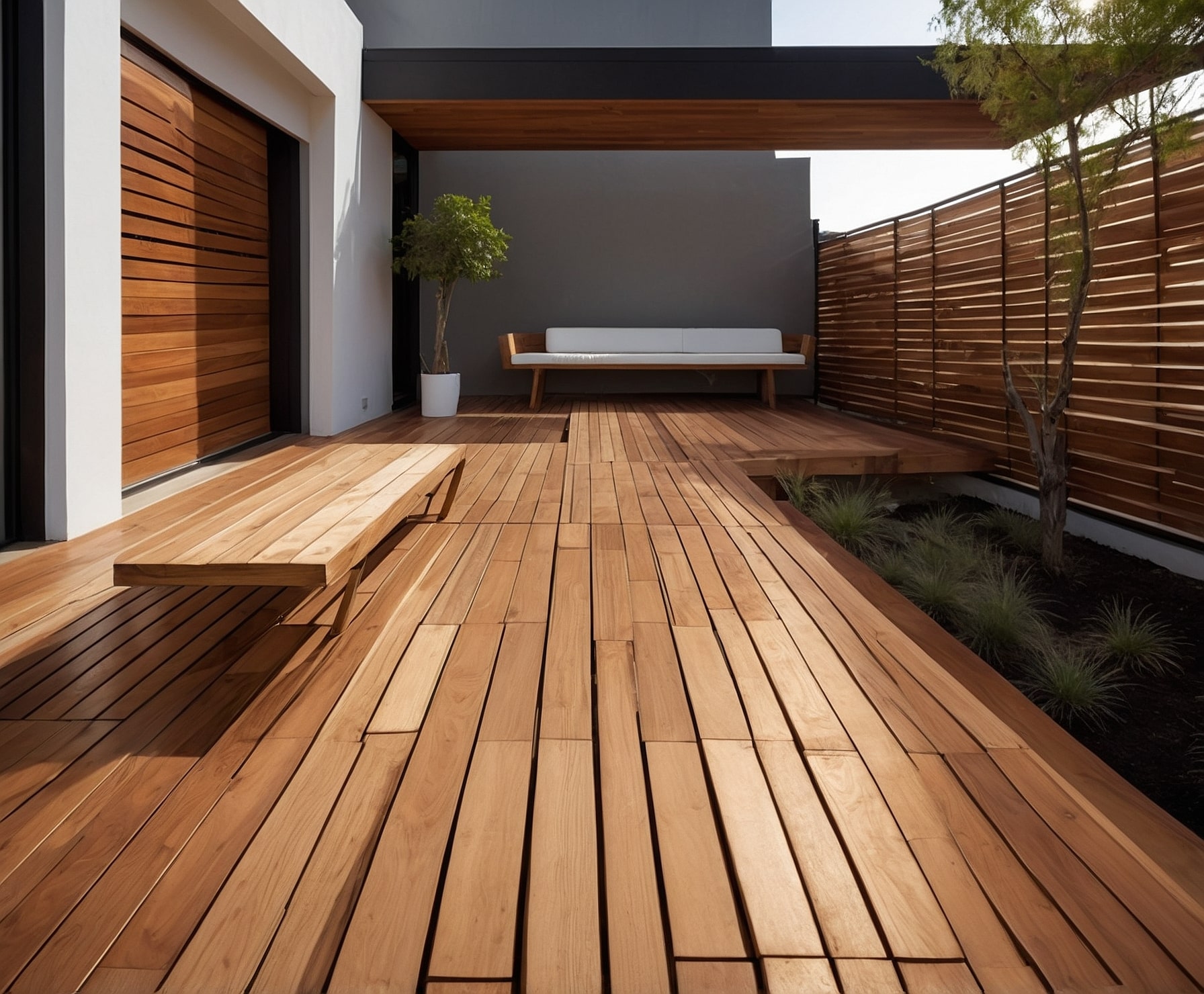 Reforma integral de terraza con deck de madera